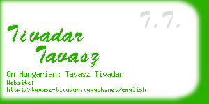 tivadar tavasz business card